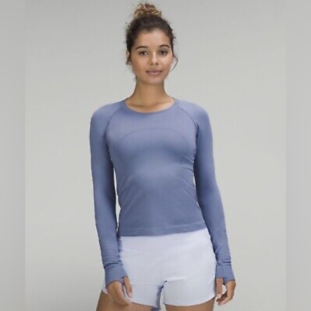Lululemon swiftly tech long sleeve shirt 2.0 race length in water drop 💙💧